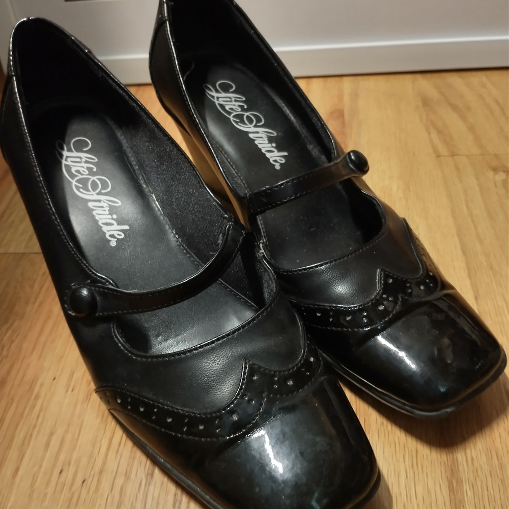 Black Life Stride Heels